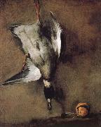 Jean Baptiste Simeon Chardin Wild ducks hanging on the wall, and the Orange USA oil painting reproduction